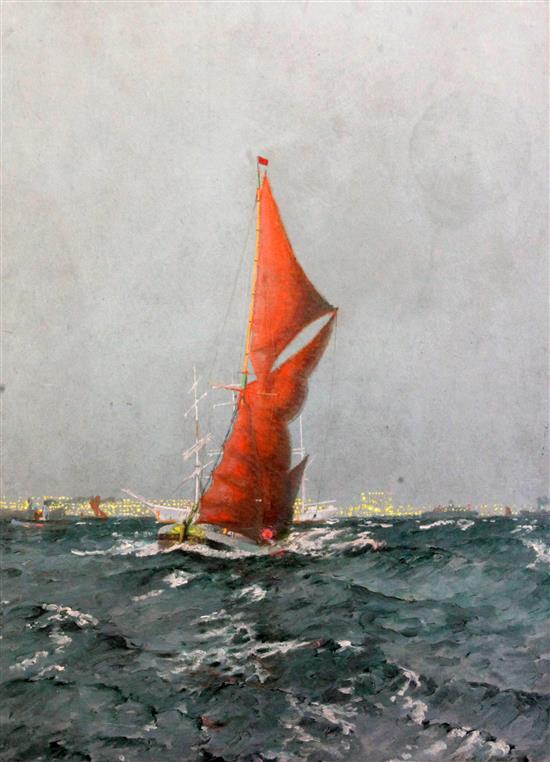§ Charles Pears (1873-1958) Original artwork for Southend District Railway poster 1921 25 x 19.5in.